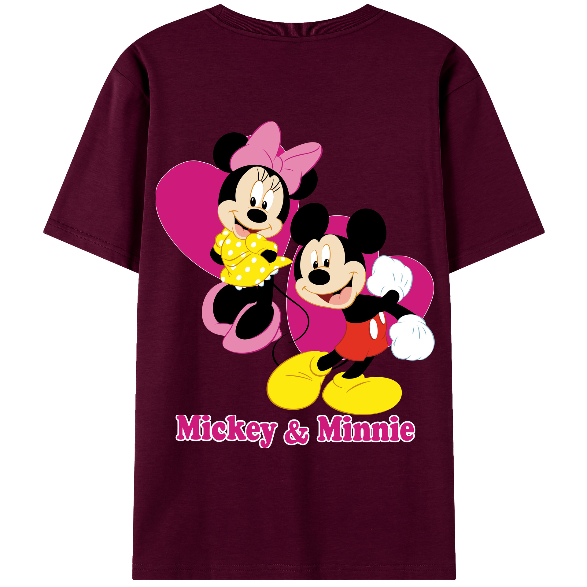 （画像用） ミッキーマウス Mickey Mouse レディース半袖Tシャツ(バックプリント)